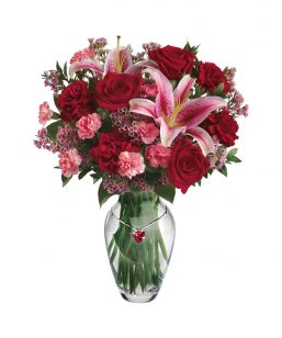 Kabloom Bouquet Fresh Roses With Vase