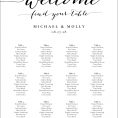 wedding seating chart