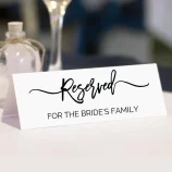 wedding reserved signs