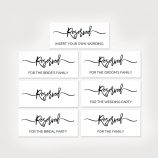 wedding reserved signs