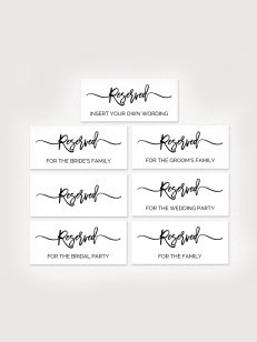 wedding reserved signs