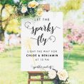 sparkler send off sign