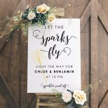 sparkler send off sign
