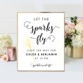 sparkler send off sign