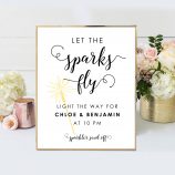 sparkler send off sign