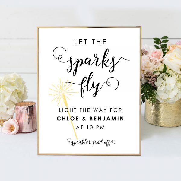 sparkler send off sign sparkler send off sign