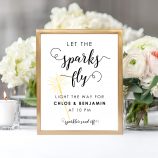 sparkler send off sign
