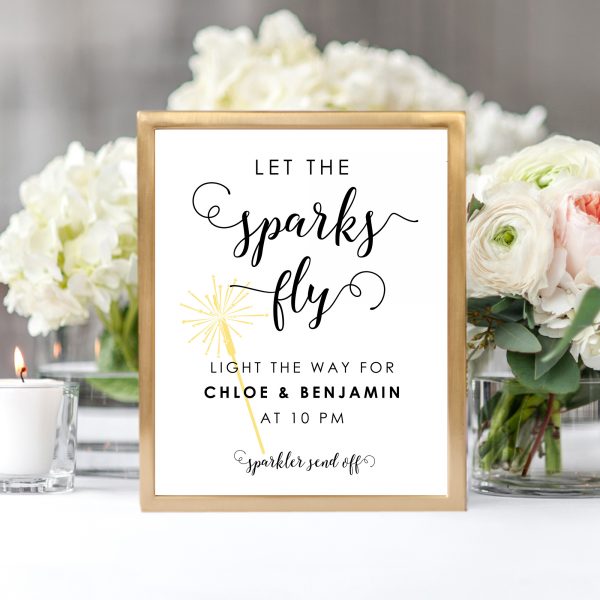 sparkler send off sign sparkler send off sign