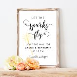 sparkler send off sign