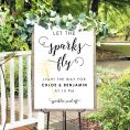 sparkler send off sign