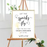 sparkler send off sign