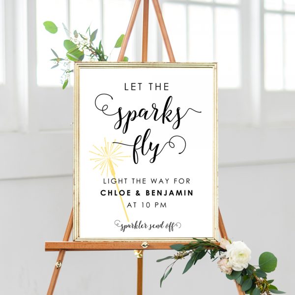 sparkler send off sign sparkler send off sign