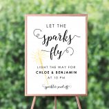 sparkler send off sign