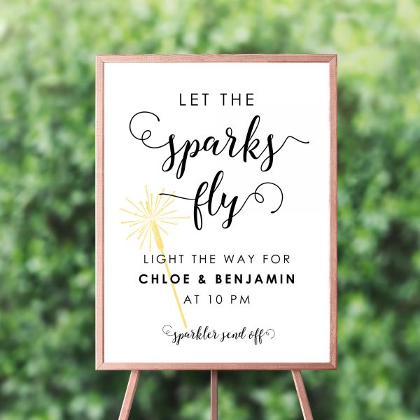 sparkler send off sign sparkler send off sign
