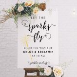 sparkler send off sign