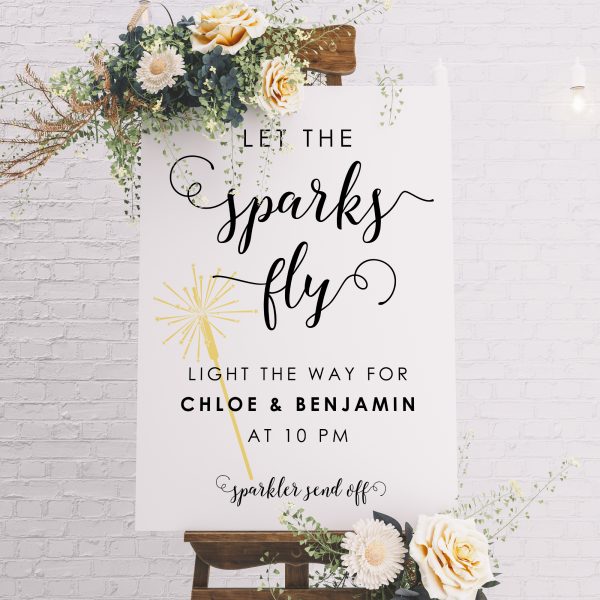sparkler send off sign sparkler send off sign