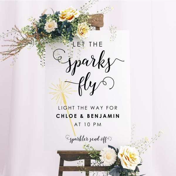 sparkler send off sign sparkler send off sign