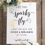 sparkler send off sign