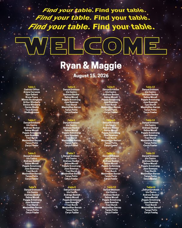 star wars seating chart star wars seating chart