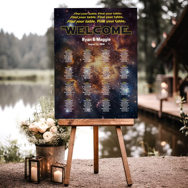 Star Wars Wedding Seating Chart Star Wars Wedding Seating Chart
