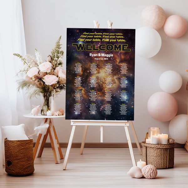 Star Wars Wedding Seating Chart Star Wars Wedding Seating Chart