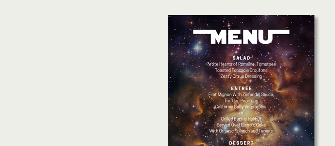 wedding menu template