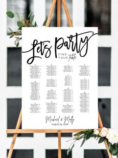 wedding seating chart