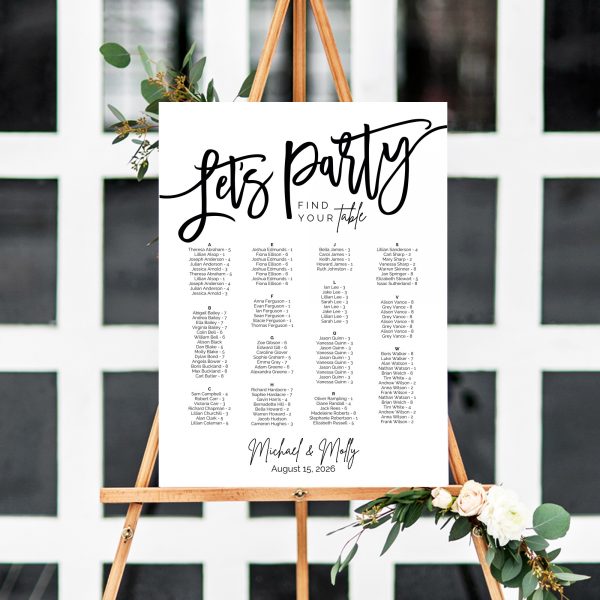 lets party seating chart lets party seating chart
