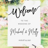 welcome to our wedding sign