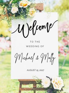 welcome to our wedding sign