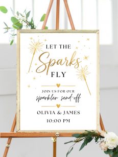 sparkler sendoff sign