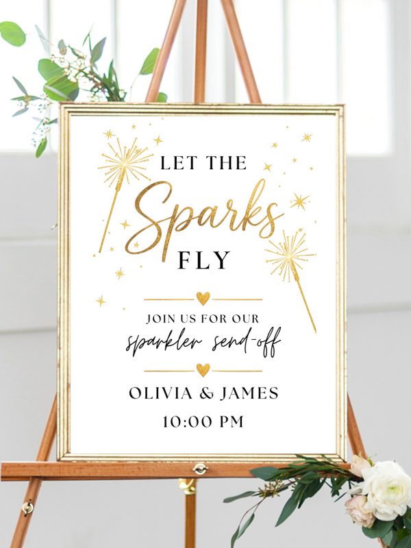 sparkler sendoff sign