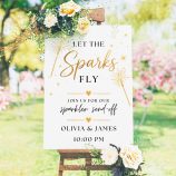 wedding sparkler exit sign