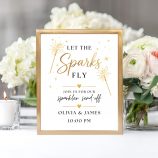 wedding sparkler exit sign