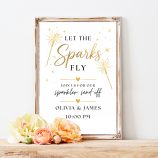 wedding sparkler exit sign