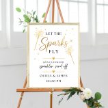 wedding sparkler exit sign