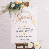 wedding sparkler exit sign