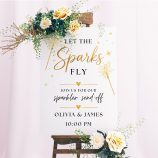 wedding sparkler exit sign