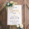 wedding sparkler exit sign