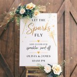 wedding sparkler exit sign