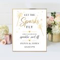 wedding sparkler exit sign
