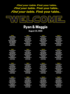 star wars seating chart