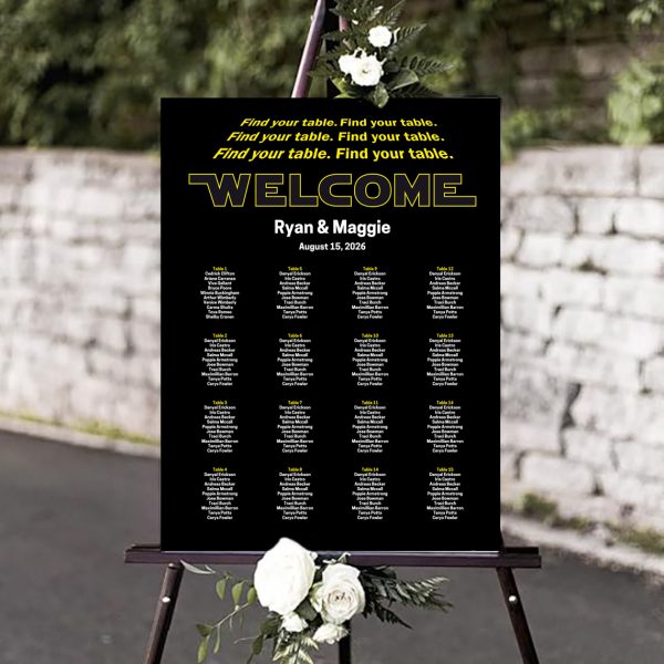 star wars wedding seating plan star wars wedding seating plan