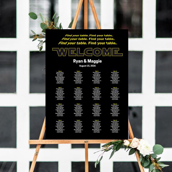 star wars wedding seating plan star wars wedding seating plan