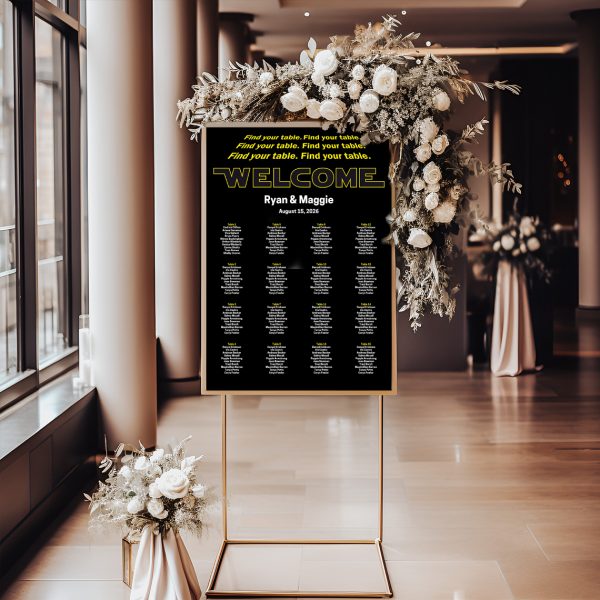 star wars wedding seating chart star wars wedding seating chart